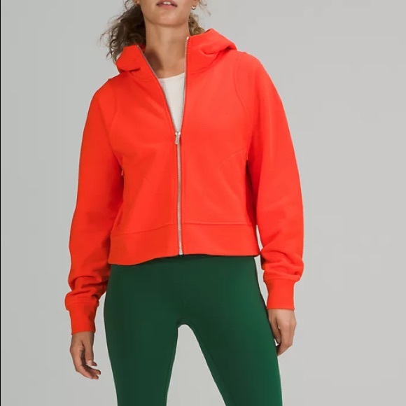 🎁LULULEMON COTTON FRENCH TERRY ZIP HOODIE/JACKET-AUTUMN RED-10/12 - Picture 2 of 16